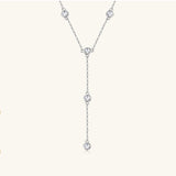 1.1 Carat Moissanite 925 Sterling Silver Necklace Silver One Size c53b7000-183c-44cd-a0f9-2fe4151588cf-Max Trendsi
