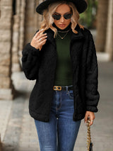Glownestbest ® | Fuzzy Pocketed Zip Up Jacket Black c587cce2-79d5-4f78-92c8-61e11a885890-Max Glownestbest