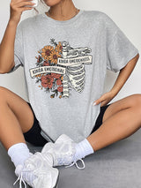 Glownestbest ® | Round Neck Short Sleeve Graphic T-Shirt Cloudy Blue c6b63abfa6d74992a6218c4d5cfcc386-Max Glownestbest