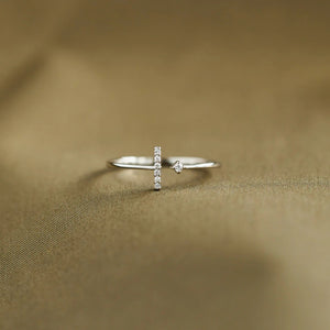 T Shape Inlaid Zircon 925 Sterling Silver Open Ring c721e893-7be7-4d50-81a7-b81836244f2d-Max Trendsi