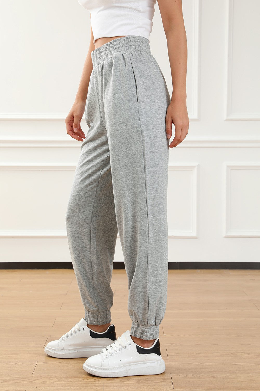 Elastic Waist Pocketed Joggers c8129453-f5dd-400b-b611-de7b810d55cc-Max Trendsi