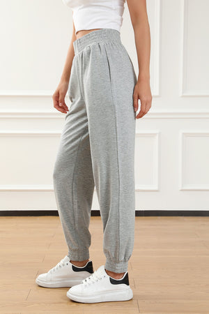 Elastic Waist Pocketed Joggers c8129453-f5dd-400b-b611-de7b810d55cc-Max Trendsi
