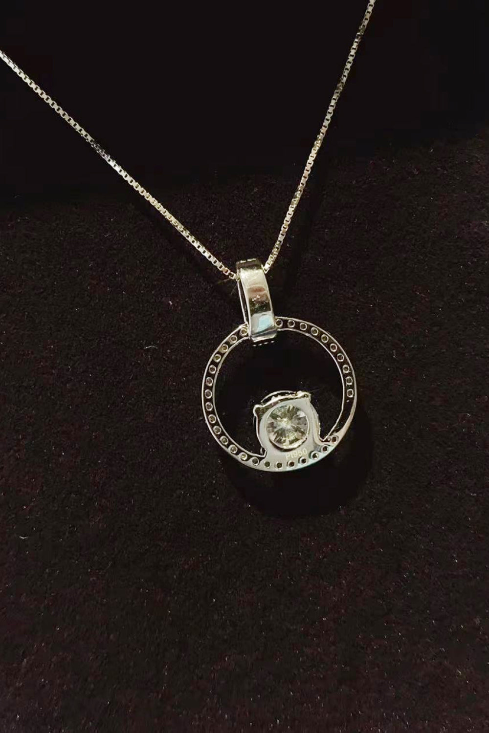 1 Carat Moissanite 925 Sterling Silver Necklace ca66a13fa4dc4ffd84a9b76a23831016-Max Trendsi