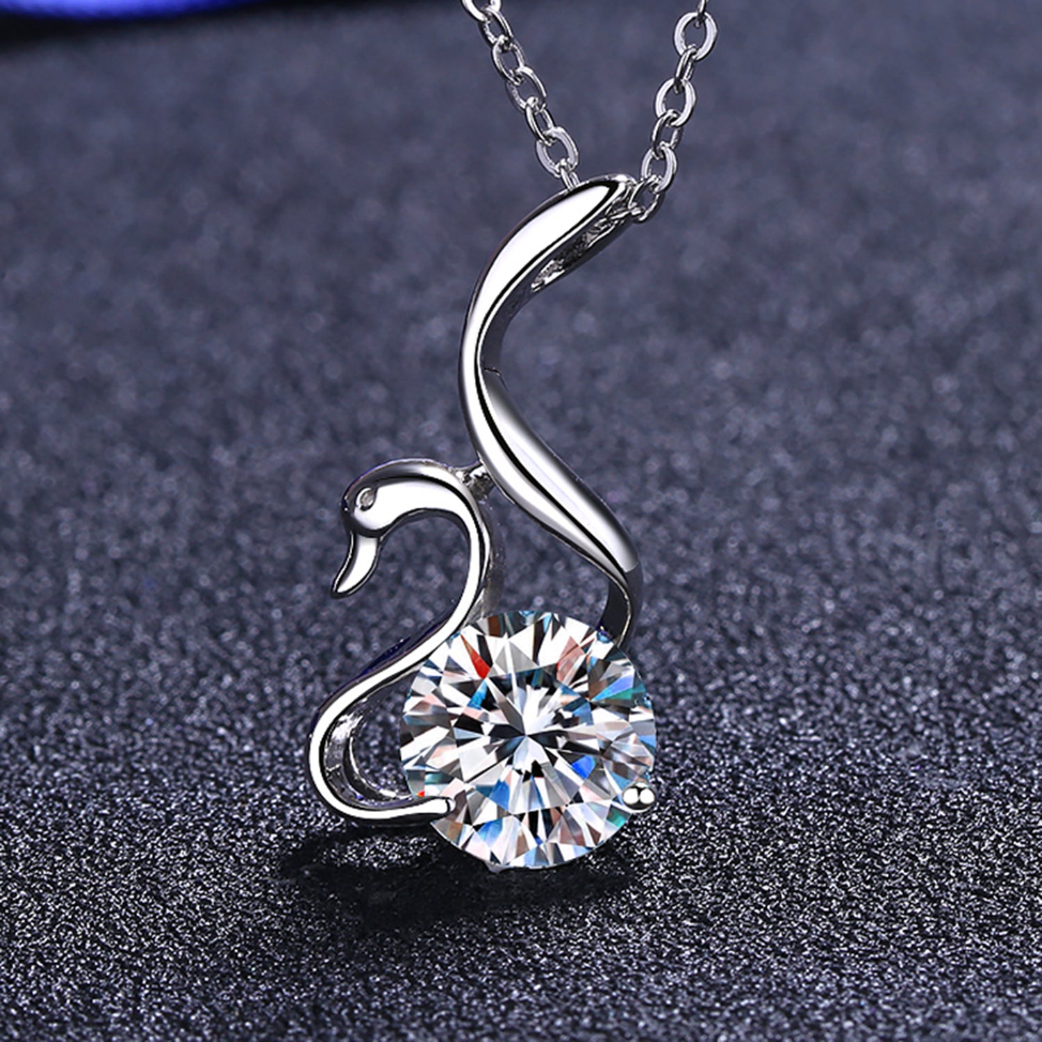 2 Carat Moissanite 925 Sterling Silver Necklace ca89acad-1373-499e-bb25-75f680e1a5fe-Max Trendsi