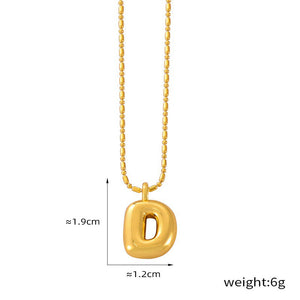 18K gold simple and elegant 26 letters design light luxury style necklace caad92c9-1ccb-4851-a48f-430f38294c21 Artshiney
