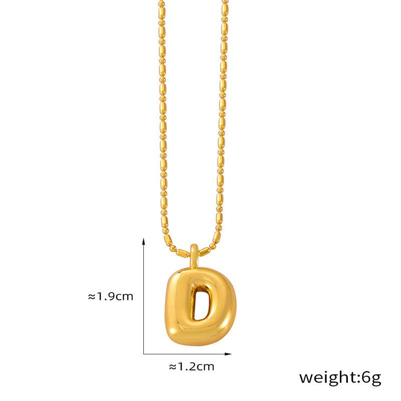 18K gold simple and elegant 26 letters design light luxury style necklace caad92c9-1ccb-4851-a48f-430f38294c21 Artshiney
