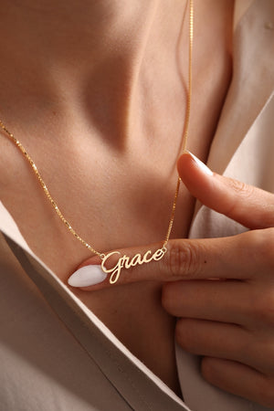 Exquisite Dazzling Customizable Name Design Versatile Necklace cb29f9a3-3d5c-4844-8874-8e30e2a84843 Artshiney