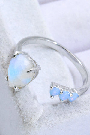 18K Rose Gold-Plated Moonstone Open Ring cc0499c41b004adca5e6b7c4980142b0-Max Trendsi