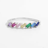 925 Sterling Silver Contrast Zircon Ring Silver ccad472d-dd2f-4894-b36c-70584b00753d-Max Trendsi