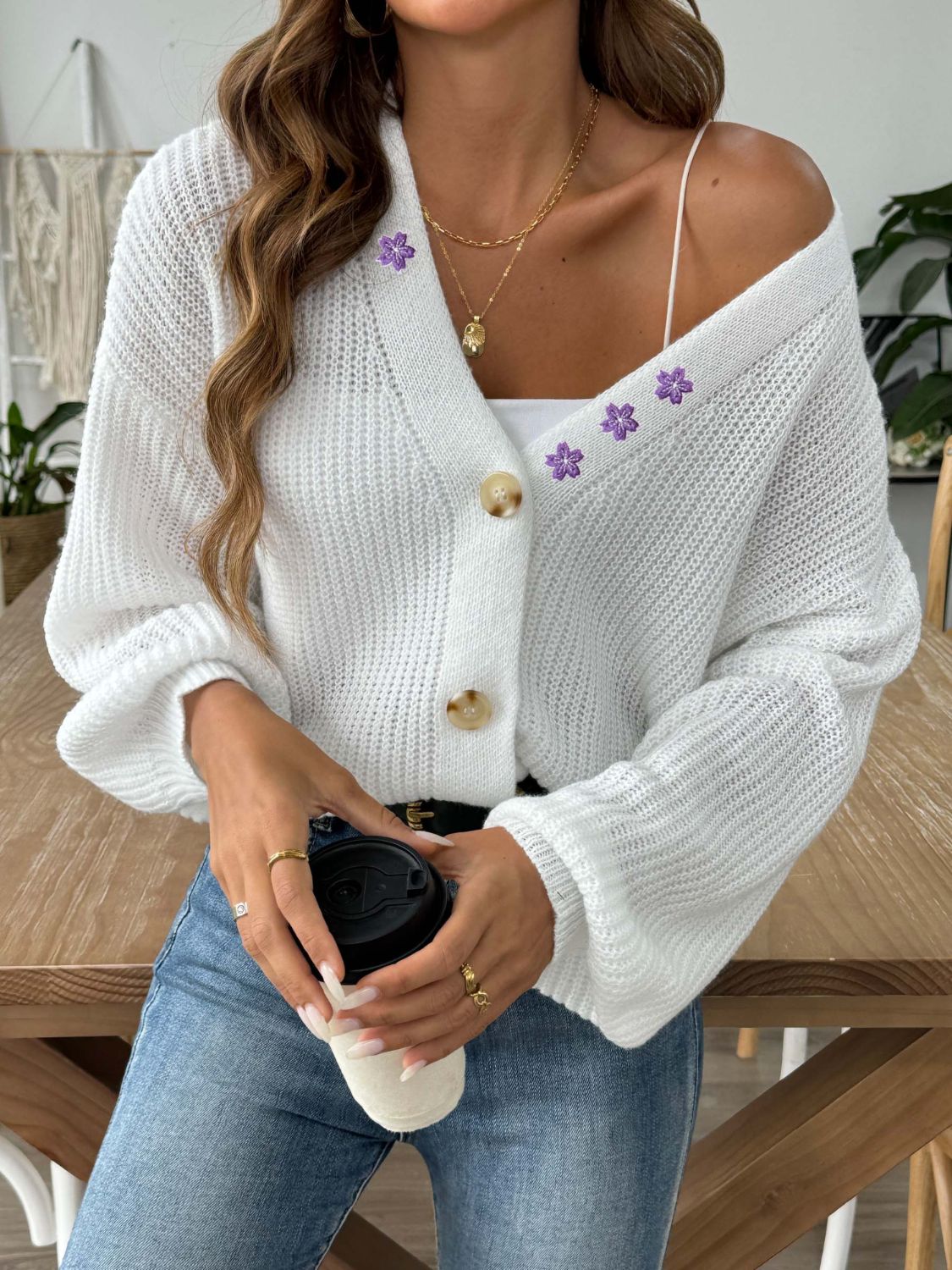 Glownestbest® | V-Neck Button Up Long Sleeve Cardigan cd51d44f-7b77-4519-9fec-31791349c9b2-Max Glownestbest