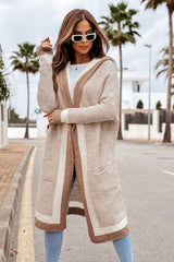 Pocketed Contrast Long Sleeve Hooded Cardigan Dust Storm One Size cd62a03c-56a6-4a3f-85c6-64ee35f769dd-Max Glownestbest