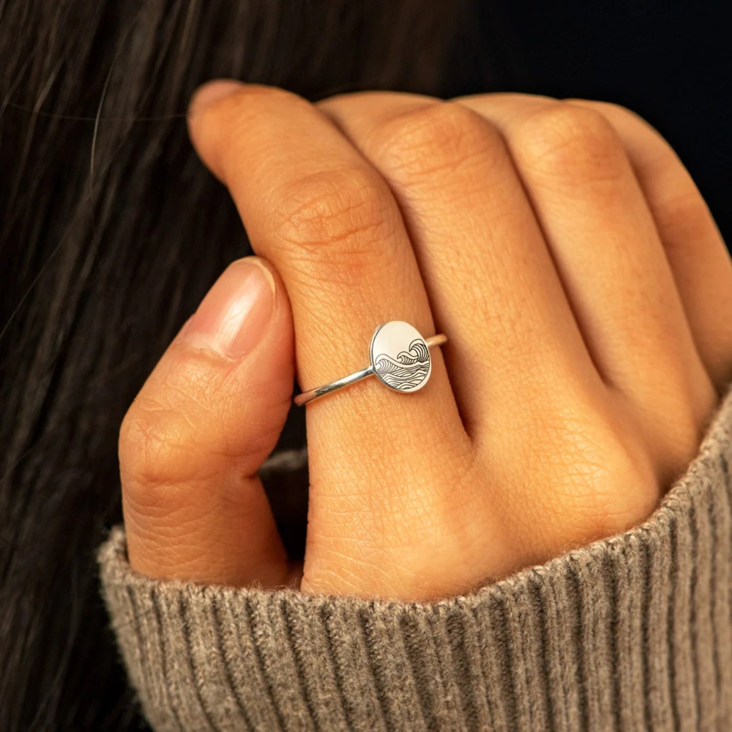 925 Sterling Silver Signet Ring cd996288-ab64-461e-93a5-613844c102d2-Max Trendsi