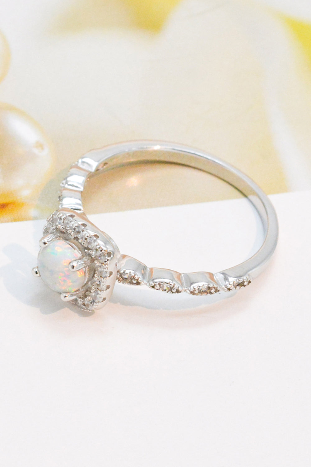 925 Sterling Silver Inlaid Opal Ring cdd51a22c9ad4a90a8ff8b112adca0e2-Max Trendsi