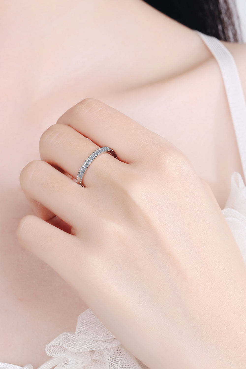 Drop Everything Now Moissanite Ring ce1f623099224bbcaae40096375ef115-Max Trendsi