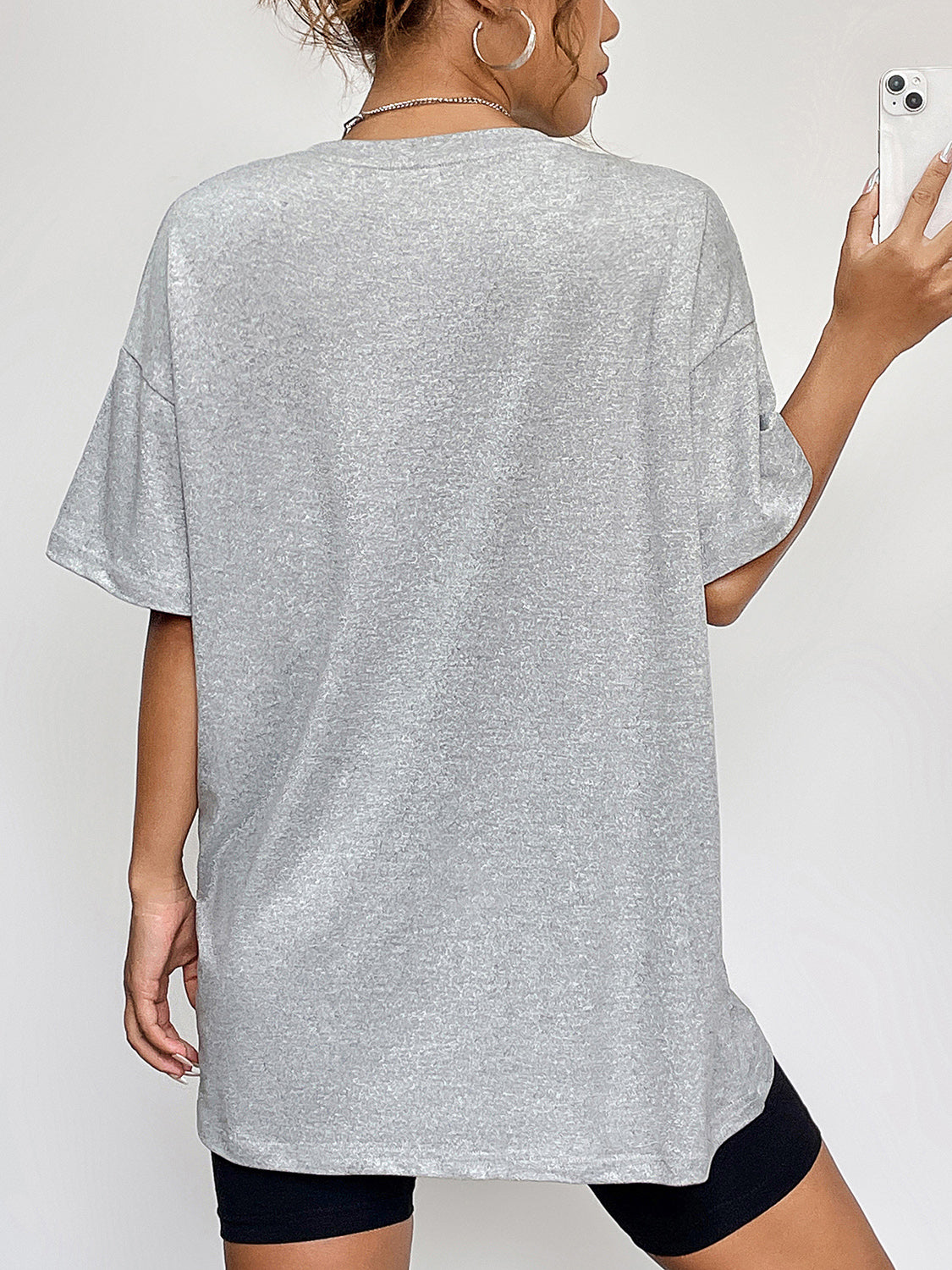 Glownestbest ® | Round Neck Short Sleeve LET'S GO GHOULS Graphic T-Shirt ce7dda36d82642d39c79943b68d03dde-Max Glownestbest