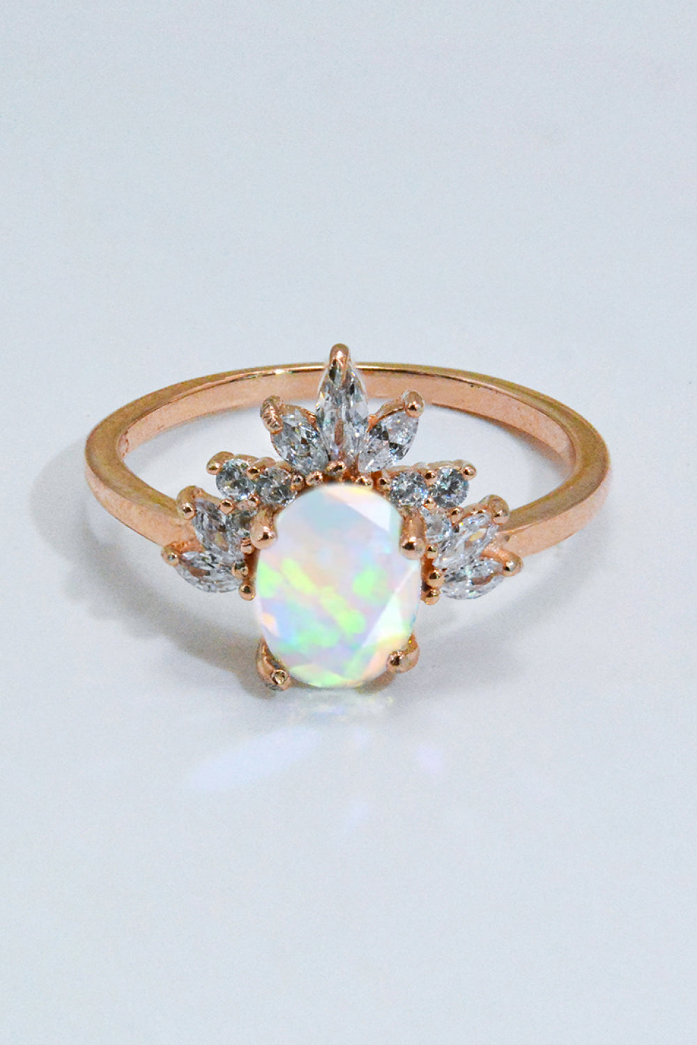 Best Of Me 925 Sterling Silver Opal Ring ce7ead982bd7458f8f8ae5511880a8fb-Max Trendsi