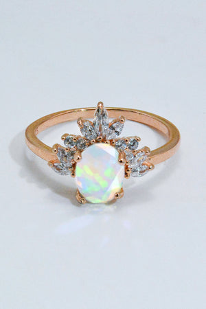 Best Of Me 925 Sterling Silver Opal Ring ce7ead982bd7458f8f8ae5511880a8fb-Max Trendsi