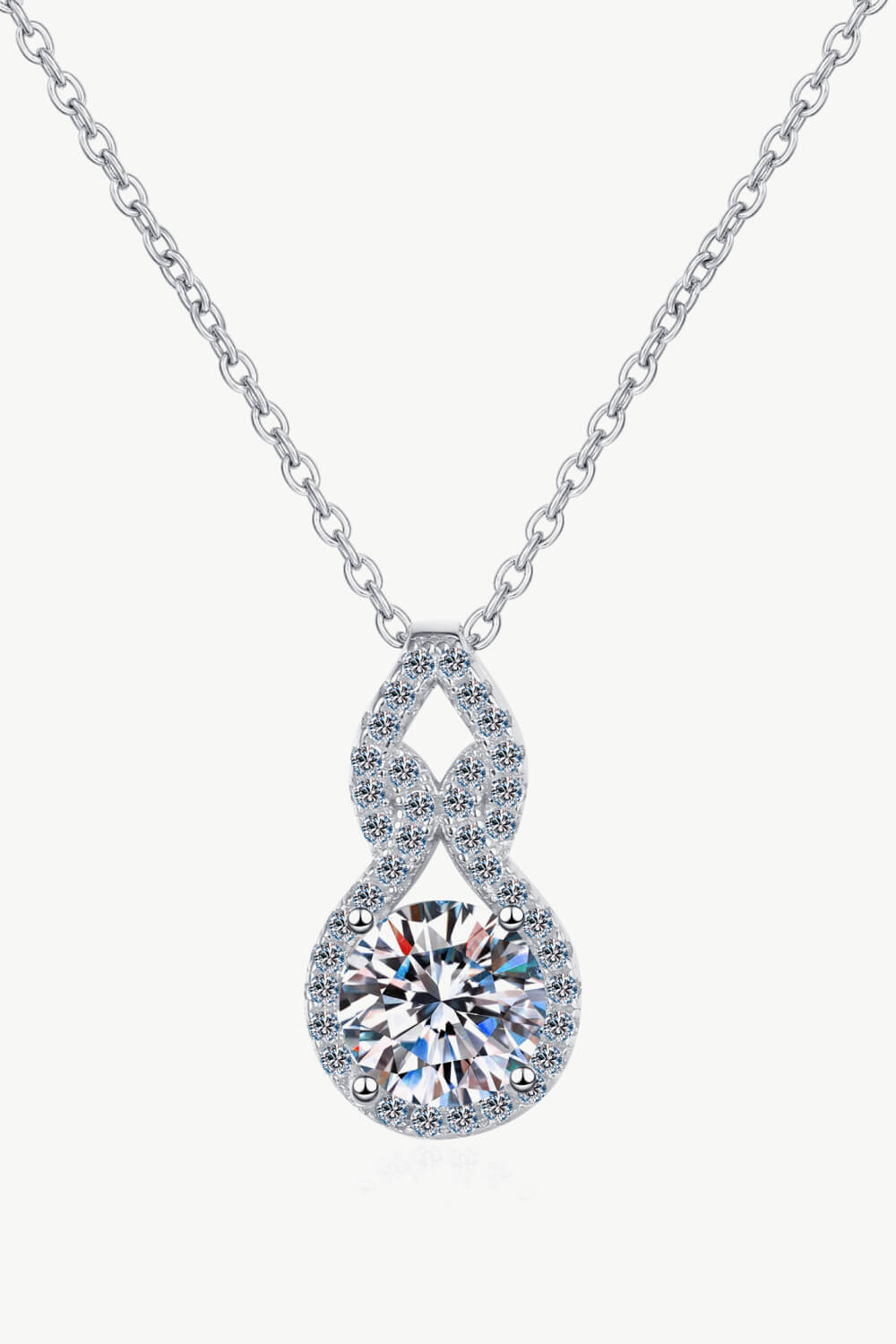 1 Carat Moissanite Pendant Necklace Silver One Size ceecd23e5f9d4fe692af9d23b04765ab-Max Trendsi
