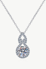 1 Carat Moissanite Pendant Necklace Silver One Size ceecd23e5f9d4fe692af9d23b04765ab-Max Trendsi