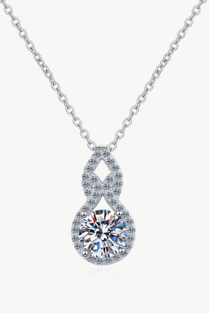 1 Carat Moissanite Pendant Necklace Silver One Size ceecd23e5f9d4fe692af9d23b04765ab-Max Trendsi