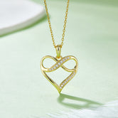 Moissanite 925 Sterling Silver Heart Necklace Gold One Size cf334055-0938-4b97-9b21-3d972f6d03d3-Max Trendsi
