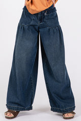SAGE + FIG Mid-Rise Cargo Jeans with Pockets Denim Blue cf3d9058-6f45-4cb2-ae6e-babd2c597a1a-Max Trendsi