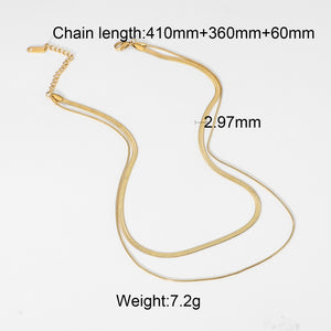 18K Gold Vintage Simple Cuban Chain Design Versatile Necklace Style C cf78b8c7-dac4-4877-915f-2da25e729de4 Artshiney