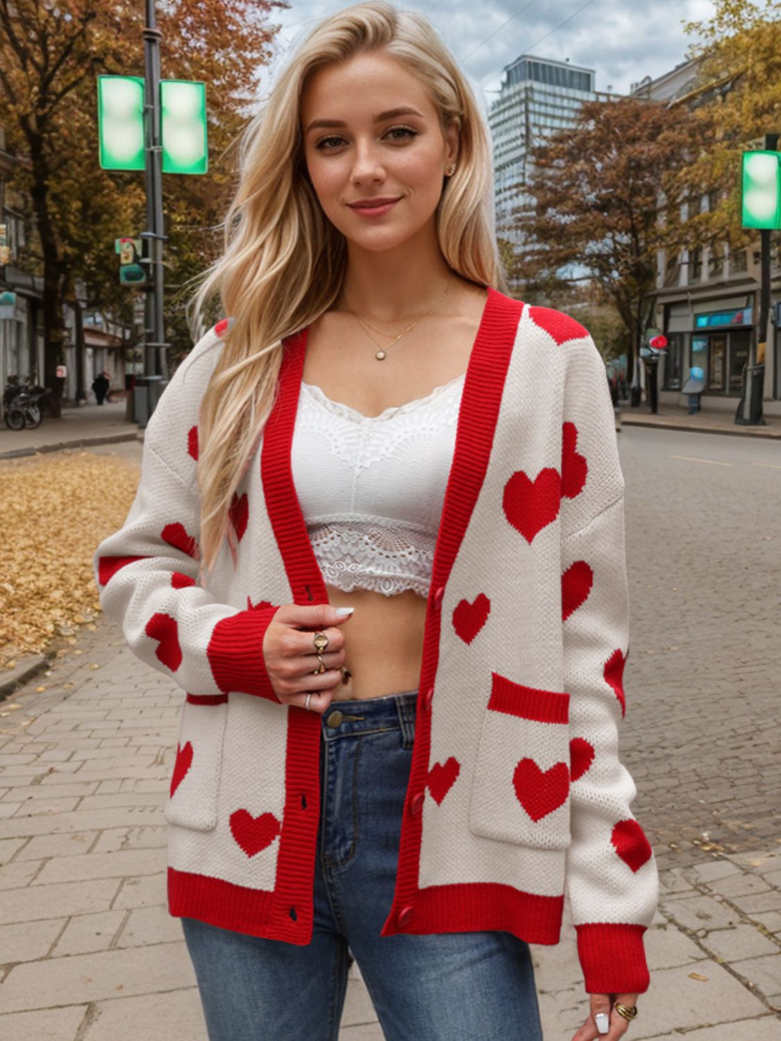 Heart Button Up Dropped Shoulder Long Sleeve Cardigan cf7f791f-63ad-4a34-9ddb-237b8b3c0439-Max Glownestbest
