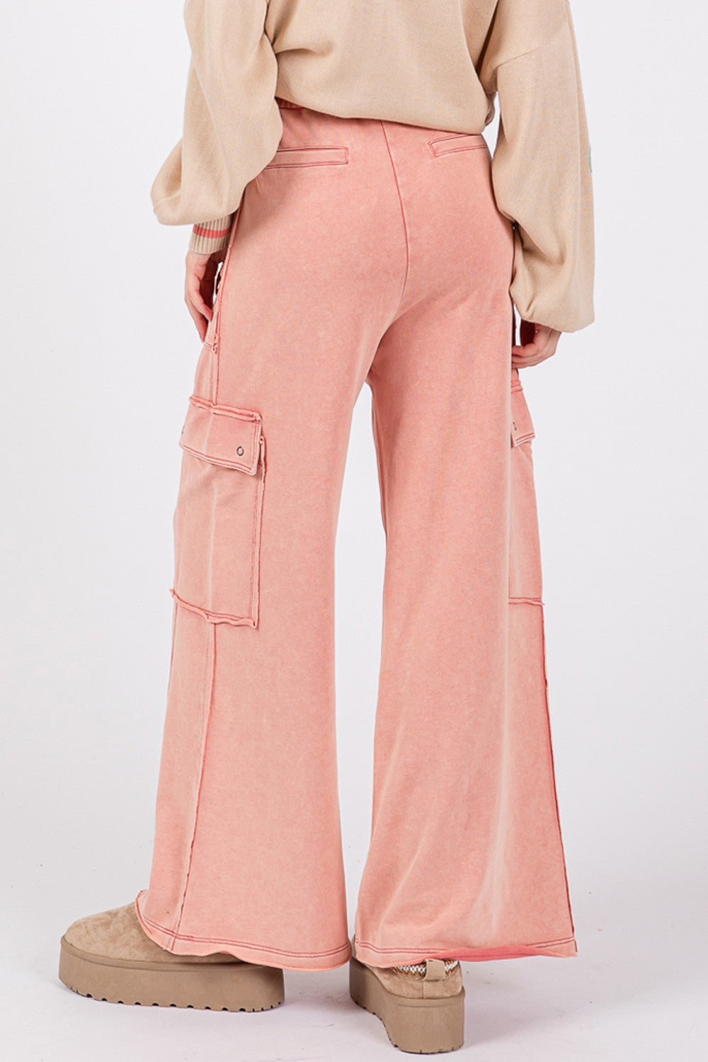 SAGE + FIG Knit Terry Mineral Wash Wide Leg Pants d05c1962-afcb-4f33-9fec-932ec0f606b5-Max Trendsi