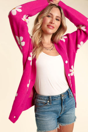 Glownestbest® | Daisy Floral Button Down Long Sleeve Cardigan d0d97e72-4bb9-4666-8331-7f04d35cb644-Max Glownestbest