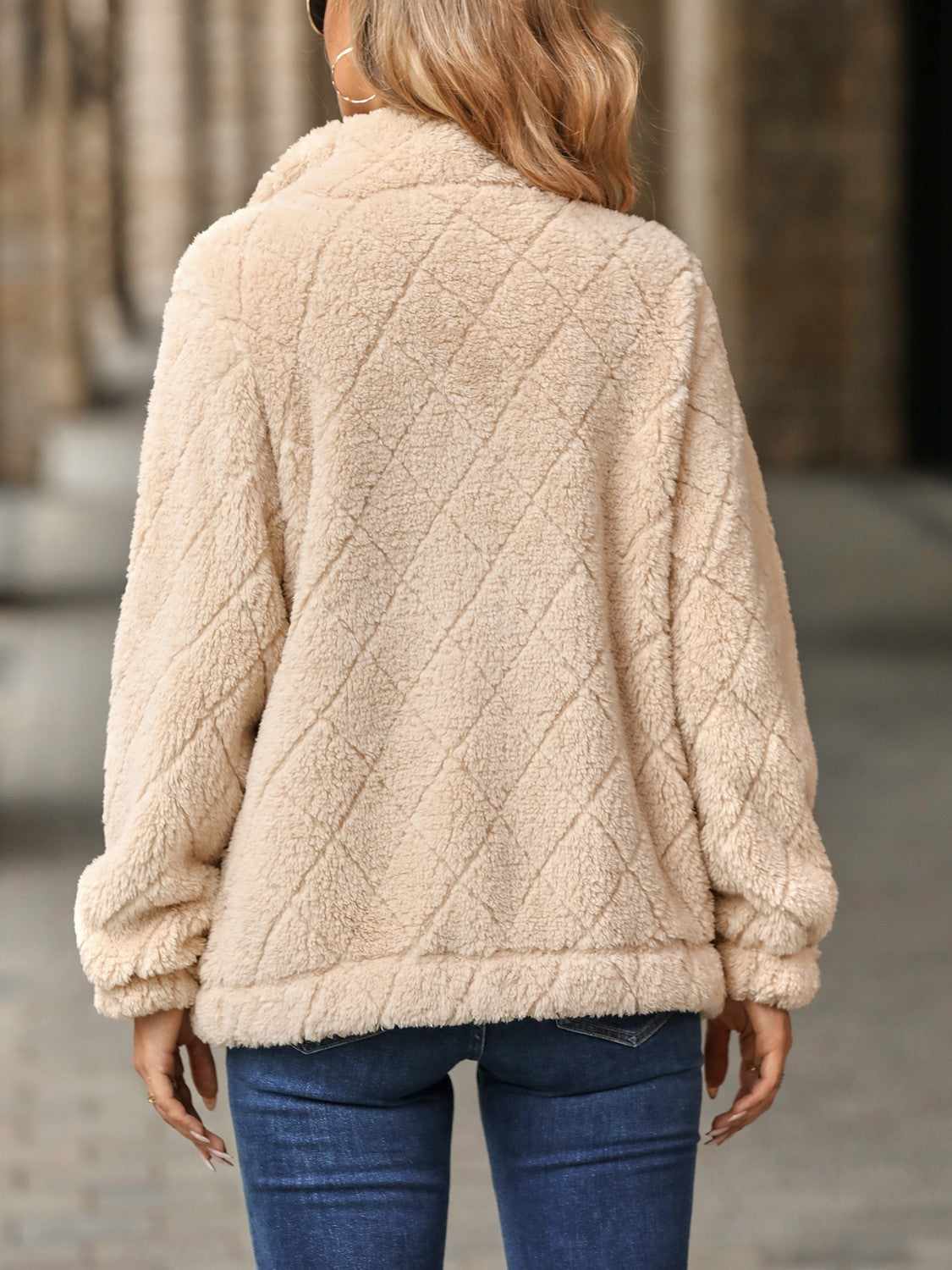Glownestbest ® | Fuzzy Pocketed Zip Up Jacket d0dd37c6-6ac1-4294-8c3f-7f0895b0edf8-Max Glownestbest