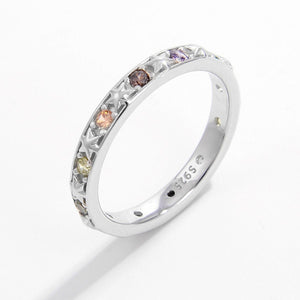 925 Sterling Silver Inlaid Zircon Ring d10e7e8a-a1d7-429c-aa25-e761611cb6f7-Max Trendsi
