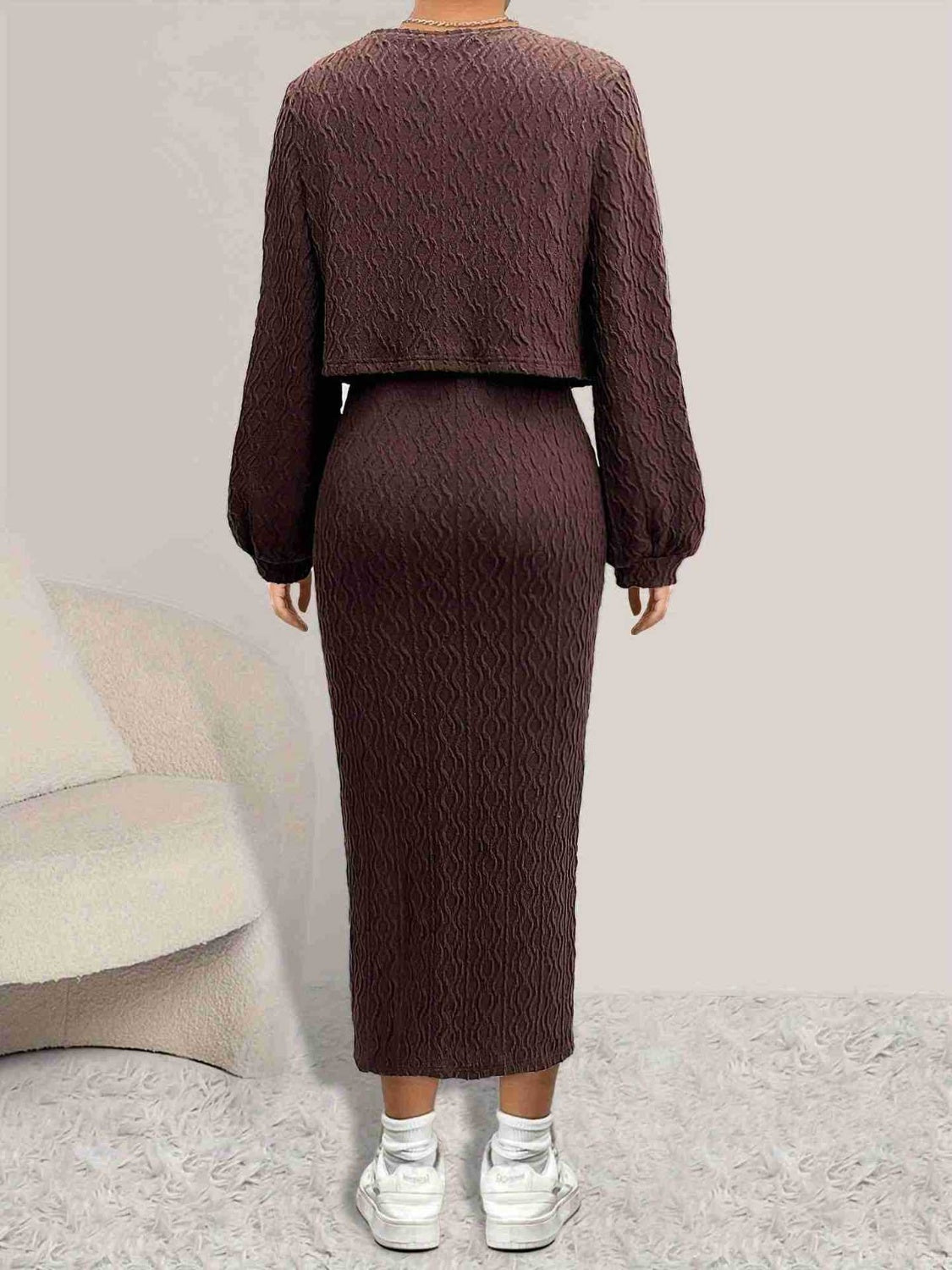Open Front Long Sleeve Cardigan and Side Slit Cami Dress Set d19e3769-70c2-410d-b3a2-e25ce09ba065-Max Glownestbest