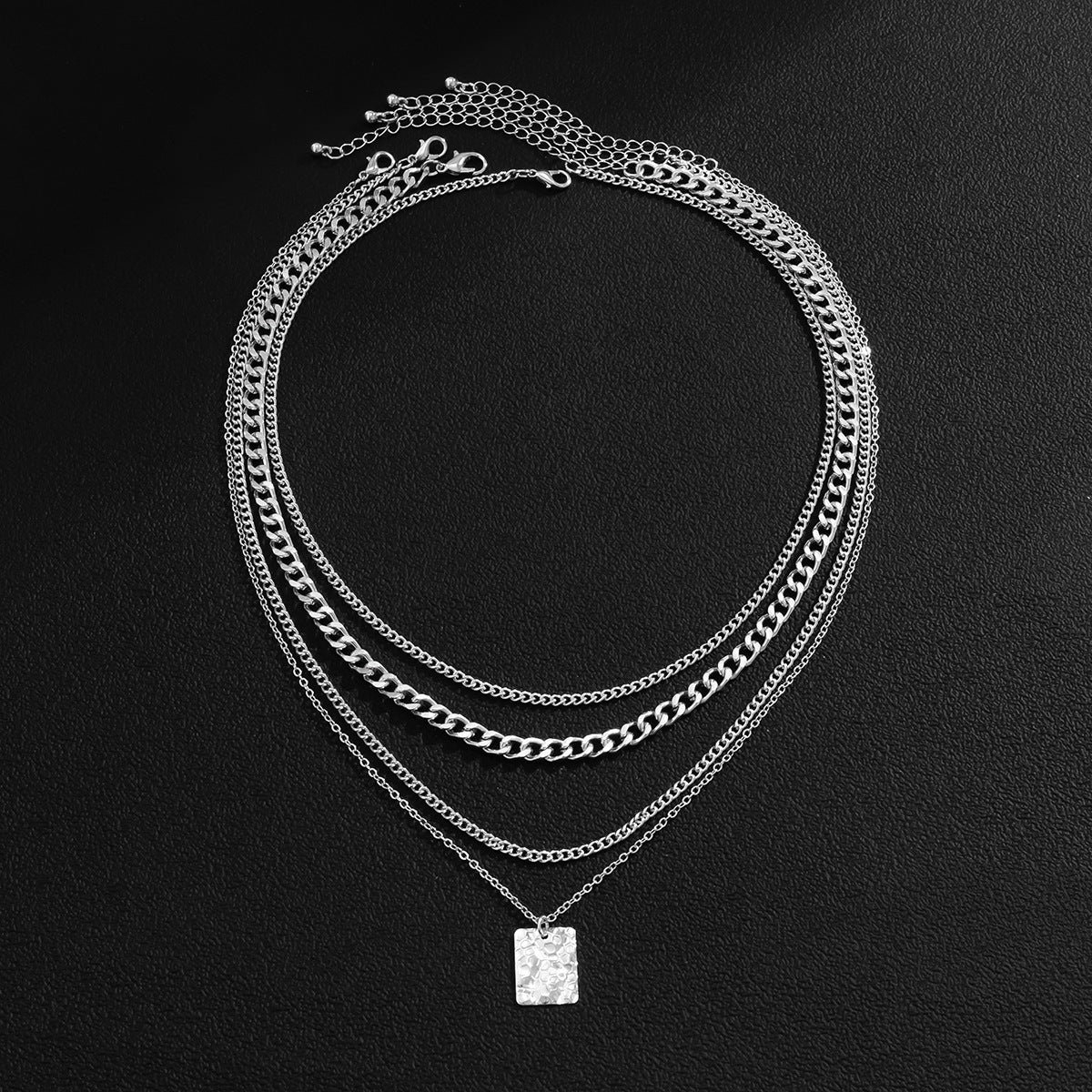 18K Gold Fashion Personality Square Pendant Design Hip Hop Necklace d19e9a14-14c3-4eaf-9f8d-3c0b04fbf92a Artshiney