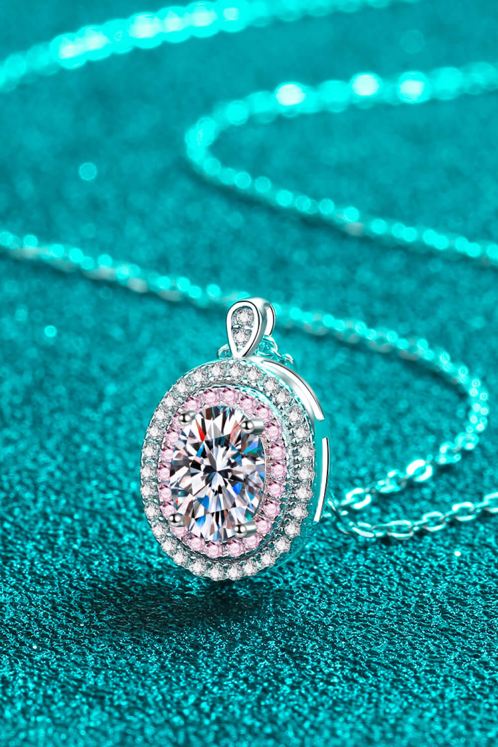 Adored 925 Sterling Silver Rhodium-Plated 1 Carat Moissanite Pendant Necklace d1b111c4ccc842a0ad462a42327f03ff-Max Trendsi