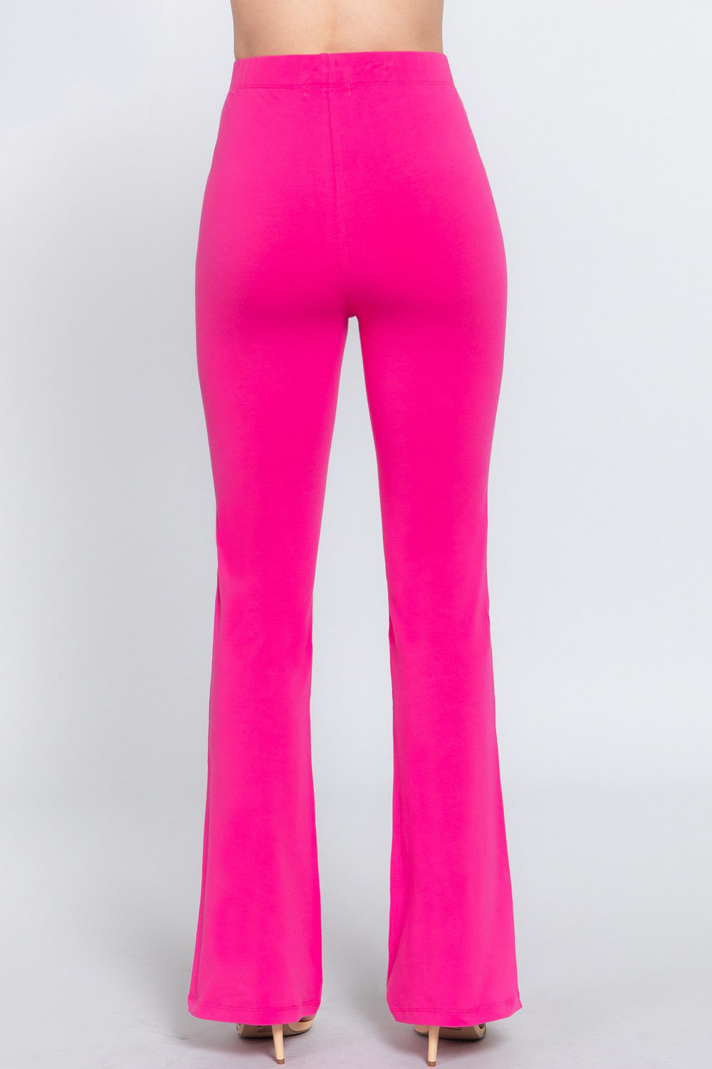 ACTIVE BASIC Waist Elastic Slim Flare Yoga Pants d2002c02-2a77-4104-b203-eb594e7e7eea-Max Trendsi