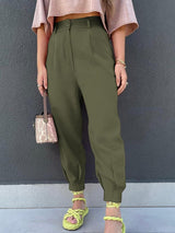 High Waist Cropped Pants Matcha Green d2718048-a064-4f1c-a77b-49c38c1dfa6a-Max Trendsi