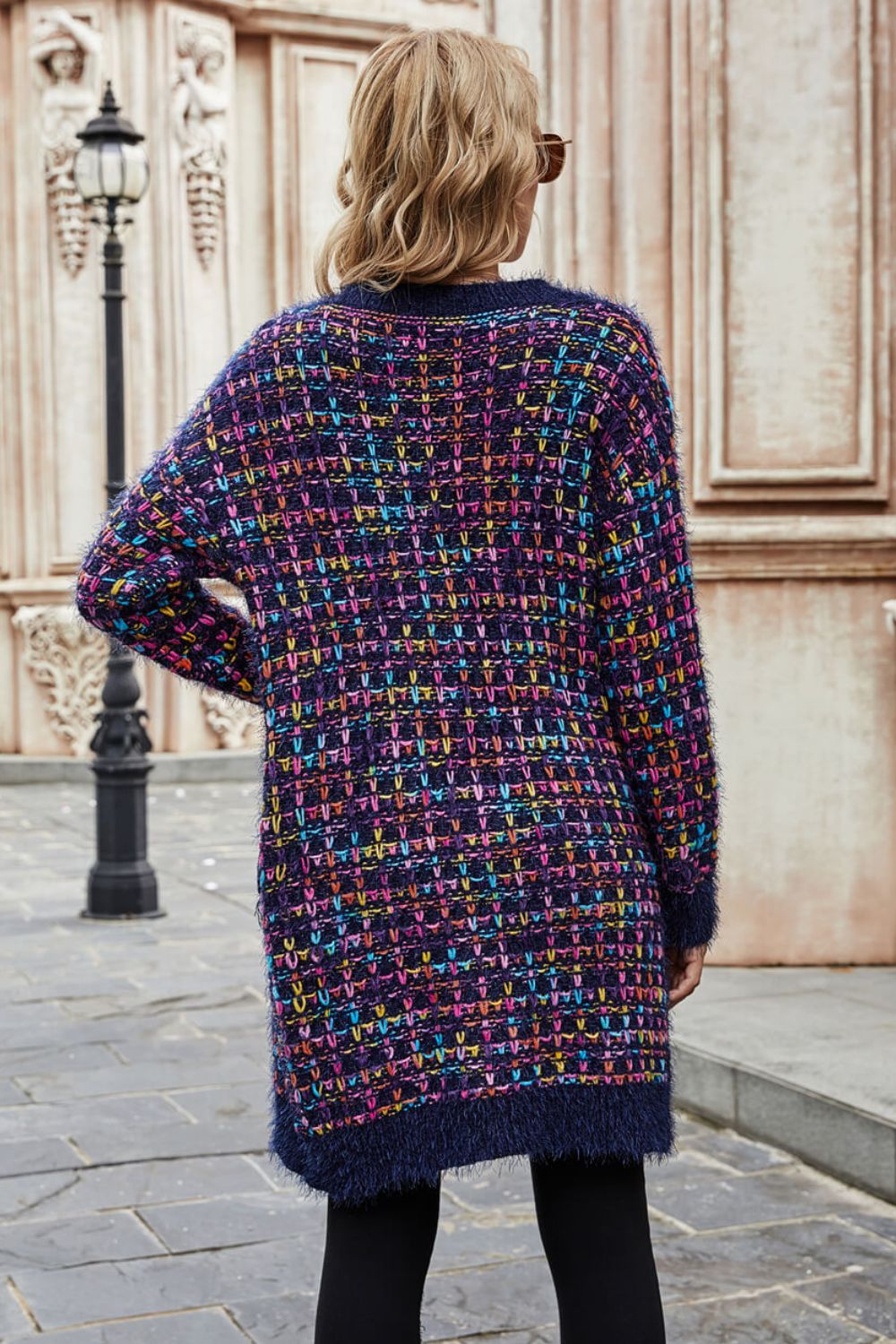 Angel Wings Multicolored Ribbed Trim Open Front Cardigan with Pockets d2e6c3b1b29d4162b97d38ddcb8ba477-Max Glownestbest