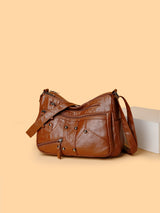 PU Leather Adjustable Strap Shoulder Bag Brown One Size d3257ac2-8353-4e3c-8a6c-e9171b87aa84-Max Trendsi