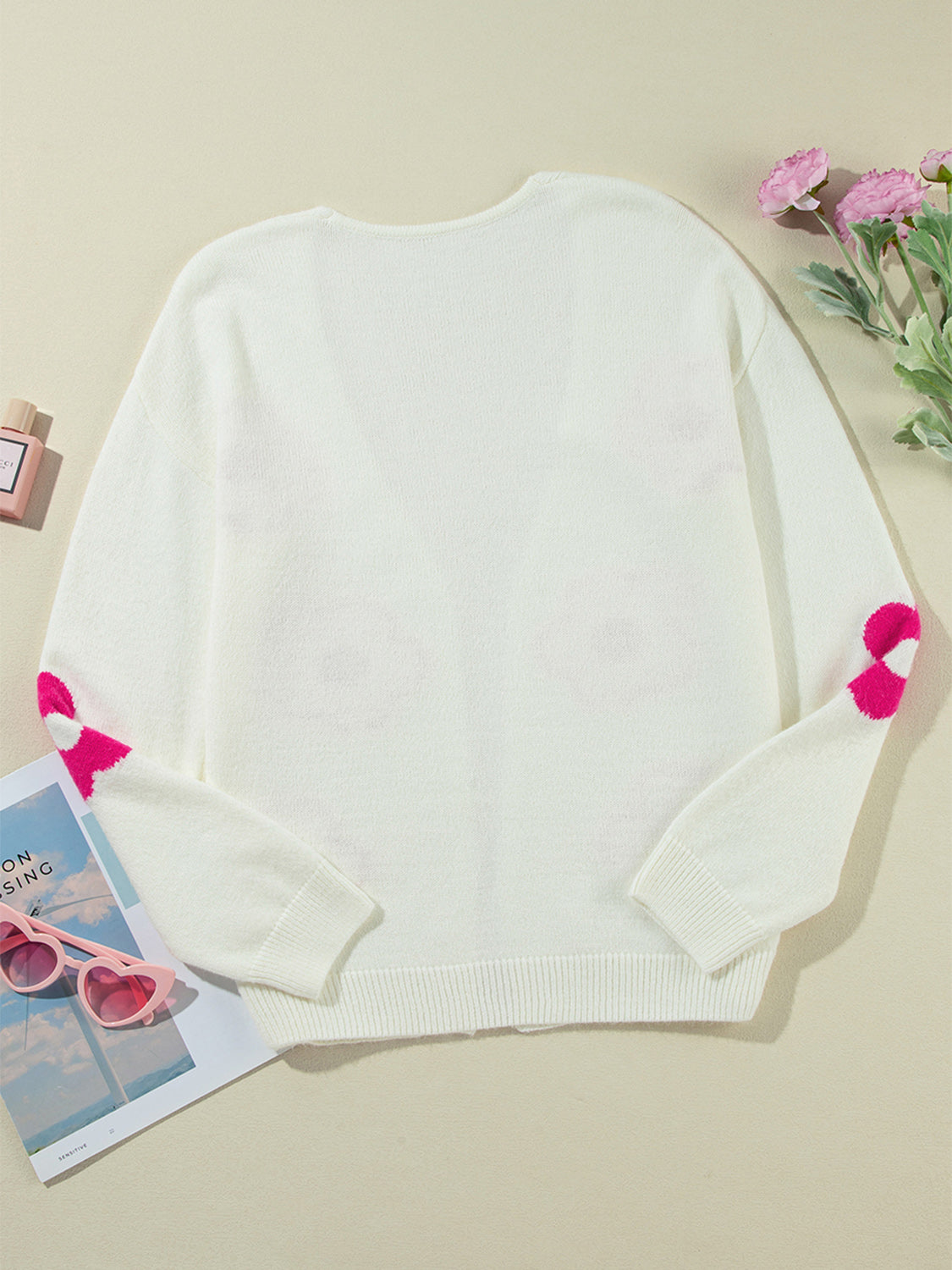 Flower Open Front Long Sleeve Cardigan d361893d-68af-47a4-a9c8-d48bb2250023-Max Glownestbest