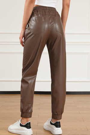 Drawstring PU Leather Pants d361ce09f75f48a4bd8f350b9f618ce4-Max Trendsi
