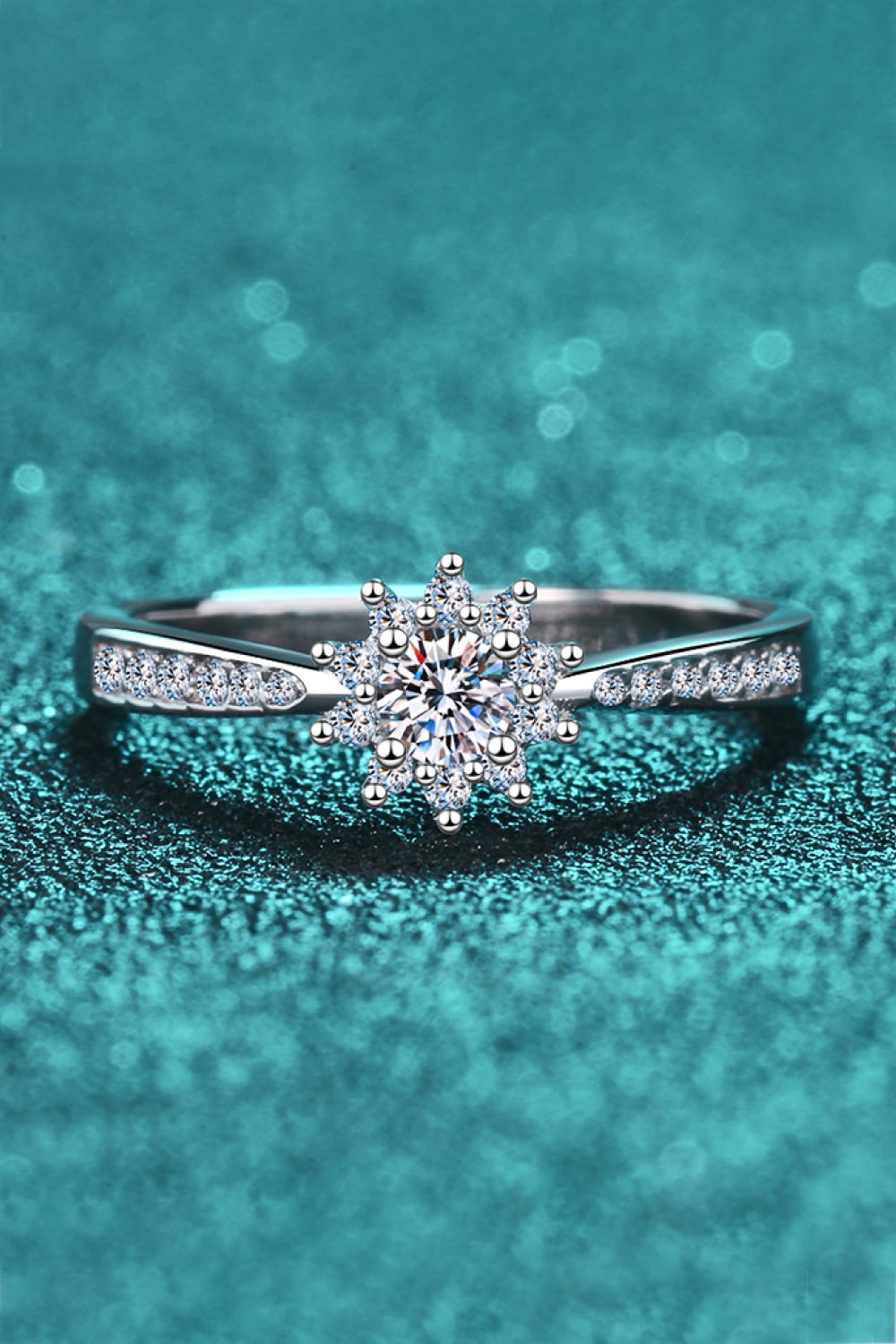 Moissanite Rhodium-Plated Snowflake Ring d3624eede3844d018833278475af8609-Max Trendsi