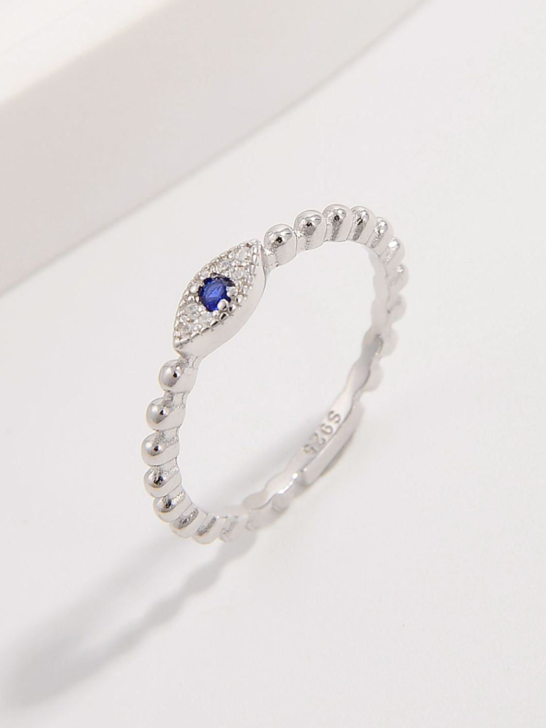 925 Sterling Silver Inlaid Zircon Ring d3740fd9-3ddc-4a78-96f9-890159e3a1aa-Max Trendsi