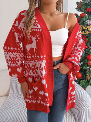 Pocketed Open Front Long Sleeve Cardigan d37aa8cc-56a3-4841-a9b1-df5972e80909-Max Glownestbest