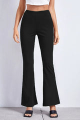 High Rise Flare Pants Black d417ebe55cac454e801c32970f4824c3-Max Trendsi