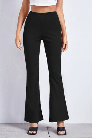 High Rise Flare Pants Black d417ebe55cac454e801c32970f4824c3-Max Trendsi