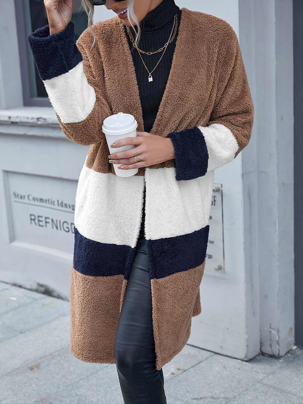 Ivy Lane Tricolor Open Front Fuzzy Longline Cardigan d4a428545a434c31ad866761ddfceecb-Max Glownestbest