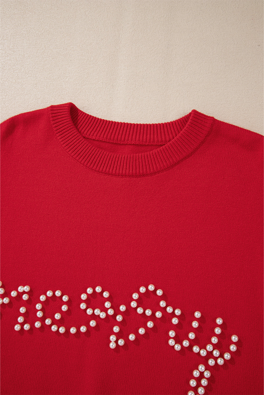 Blackish Green Pearl Beaded Merry Casual Sweater d4a5bbcce0a5fa67 Glownestbest