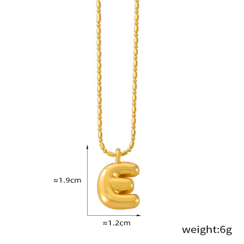 18K gold simple and elegant 26 letters design light luxury style necklace d4fbb07d-cdd5-4f0d-b7d4-531730402505 Artshiney