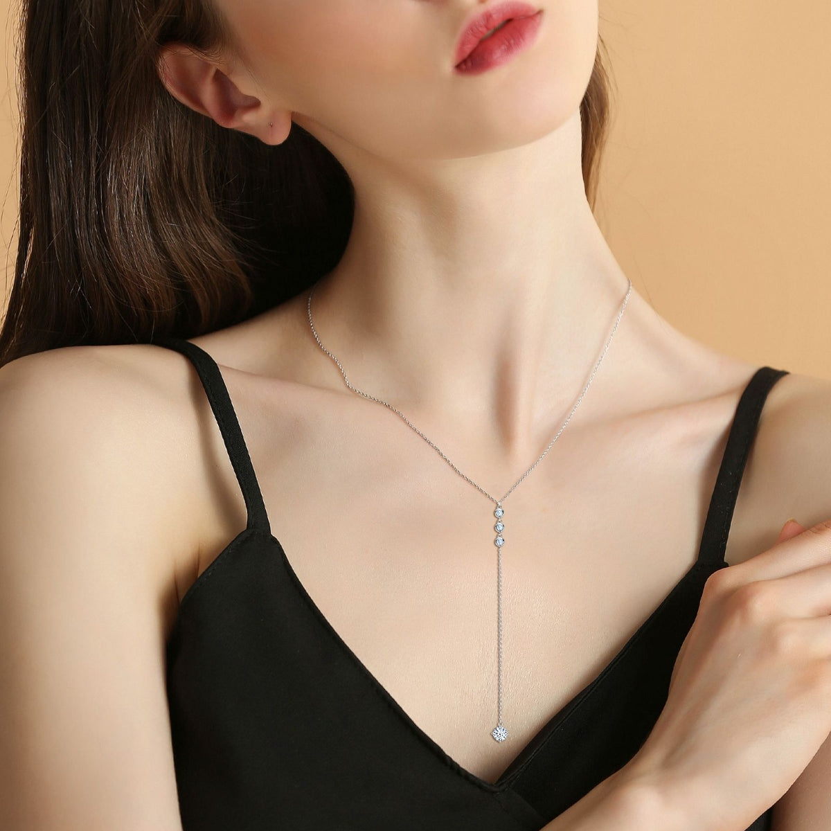 1.3 Carat Moissanite 925 Sterling Silver Drop Necklace d5c306f3-aafb-451b-bd28-28097aa3cfce-Max Trendsi